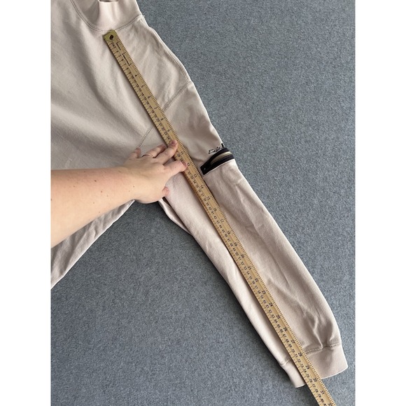 Eddie Bauer Mock Neck 100% Cotton L Long Sleeve Mens Shirt Beige Tan Putty Zip - Picture 10 of 16